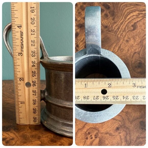 Vintage Wilton RWP Pewter Glass Mug Holder Set of 2 - Picture 10 of 11